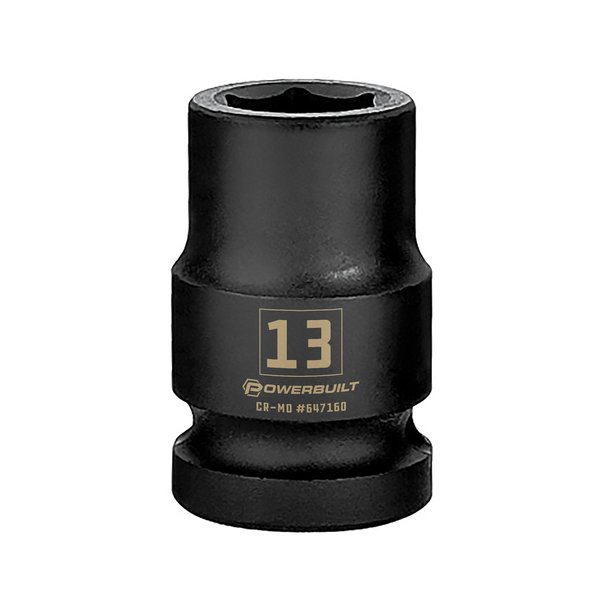 Powerbuilt 1/2" Drive 13Mm Impact Socket 647160